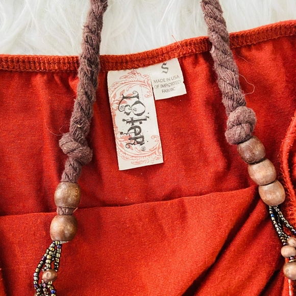 L8ter Beaded Halter Tie Top - Picture 4 of 4